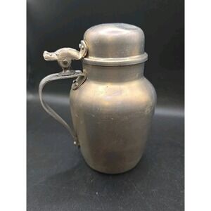 Vintage Aluminum Creamer/Syrup Pitcher - a hinged working lid